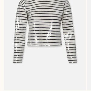 Frame Striped Sequin Sweater/Top NWT